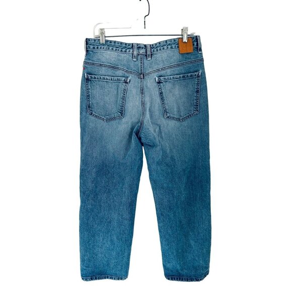 COLOVOS Jeans Size 28 Med Wash Leather Patch - Picture 6 of 10